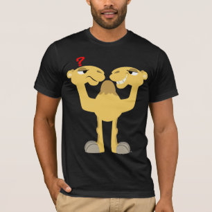 Deux côtés du même T-shirt en chameau de dessin