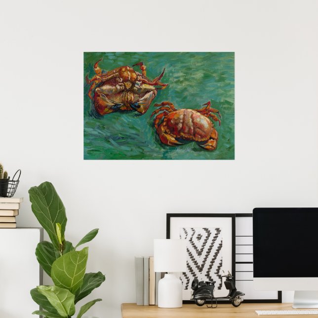Deux crabes de Vincent van Gogh Poster (Bureau à domicile)