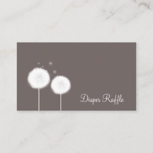 Deux Dandelions Taupe Cartes de Raffin Rustiques