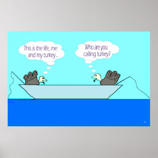 Deux dindes - mon affiche de la Turquie