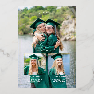 Deux Diplômes Foil Invitation