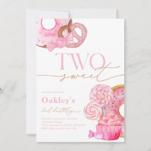 Deux doux 2e anniversaire Invitation