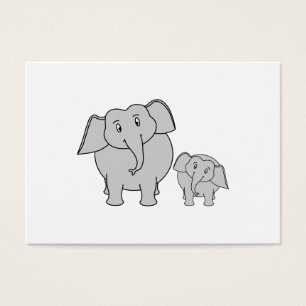Deux éléphants mignons. Bande dessinée