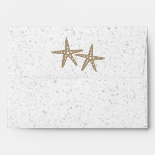 Deux enveloppes d'invitation de plage Starfish