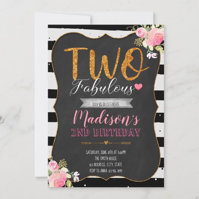 Deux fabuleuses invitations pour fêter un annivers (Devant)