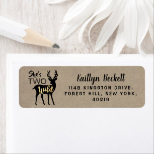 Deux Filles sauvages Cerf de bois 2e anniversaire