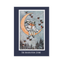 Deux filles sur le carte de visite imaginatif de