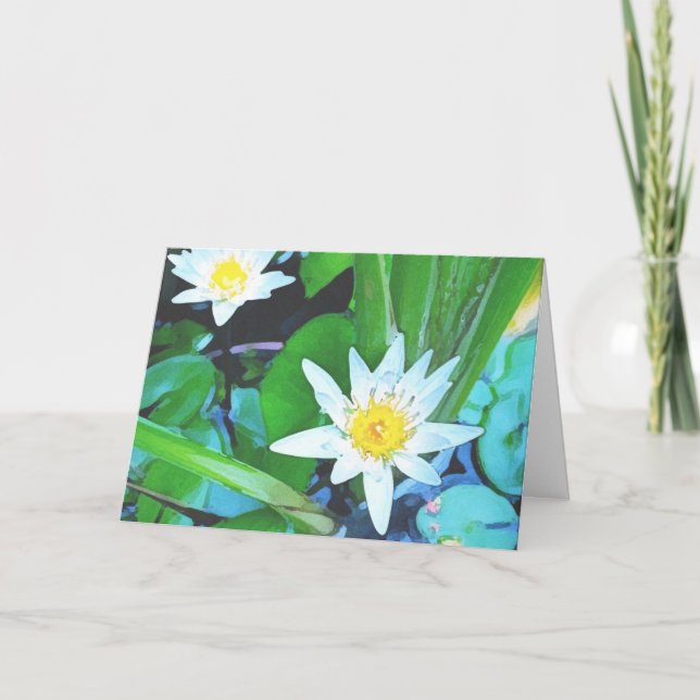 DEUX FLEURS LOTUS CARTE DE SALUBRITÉ (Devant)