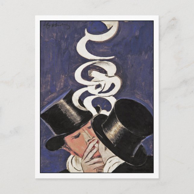 Deux Fumeurs by Cappiello Postcard (Front)