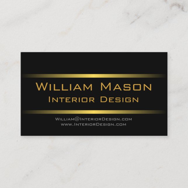 Deux Gold Stripes Carte de visite professionnel (Devant)