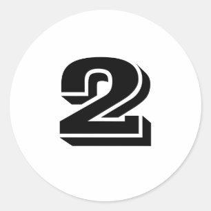 Deux gros stickers ronds blancs numériques par Ja
