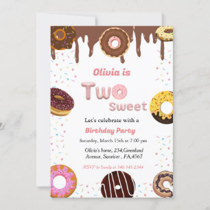Deux invitation de fête d'anniversaire, soirée à t