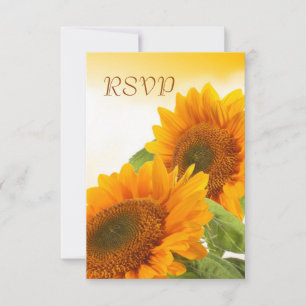 Deux invitation des tournesols RSVP