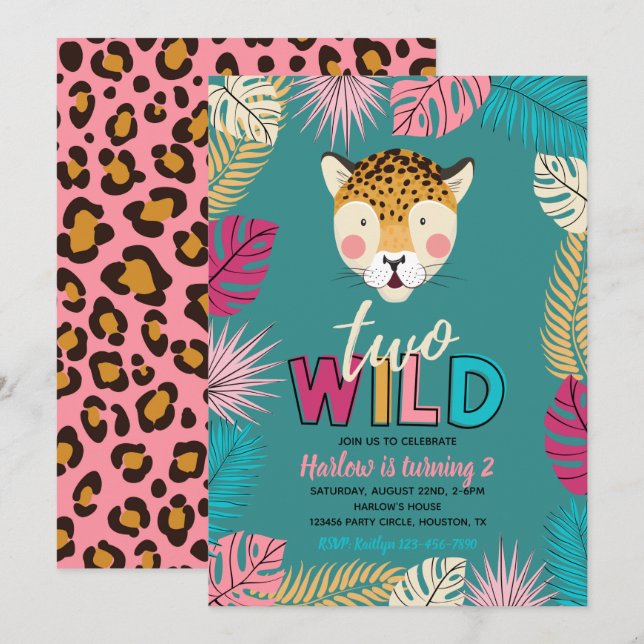 Deux Invitation sauvage | Girl Two Wild Invitation (Devant / Derrière)