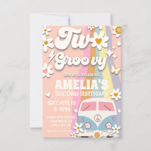 Deux Invitation Super pour le deuxième anniversair