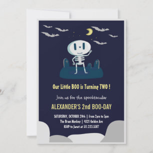 deux invitations d'anniversaire effrayantes fantas