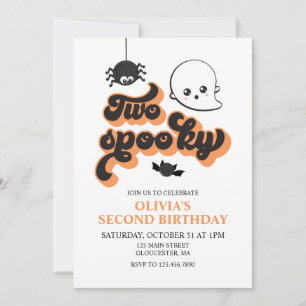 Deux invitations d'anniversaire Halloween effrayan