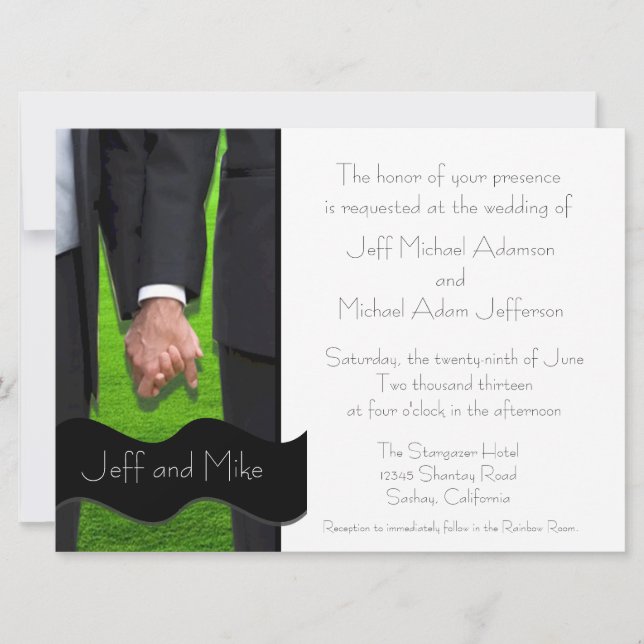 Deux invitations gaies faites sur commande de (Devant)