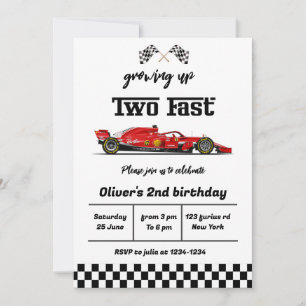 Deux invitations pour un anniversaire rapide, invi