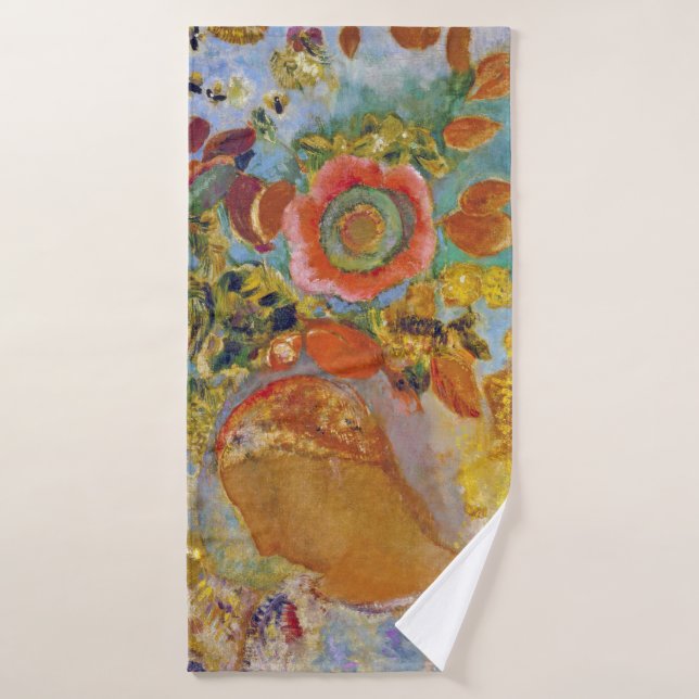 Deux jeunes filles parmi les fleurs, Redon (Serviette de bain)