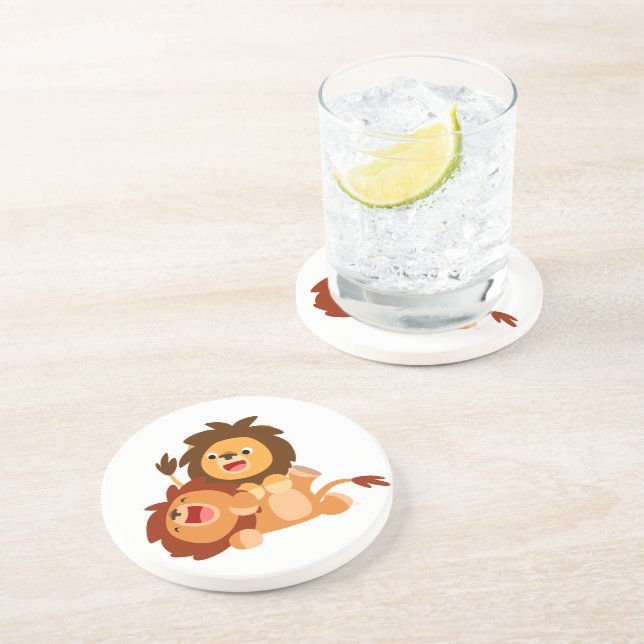 Deux Joli Dessous de verre de caricatures en jeu (Côté)
