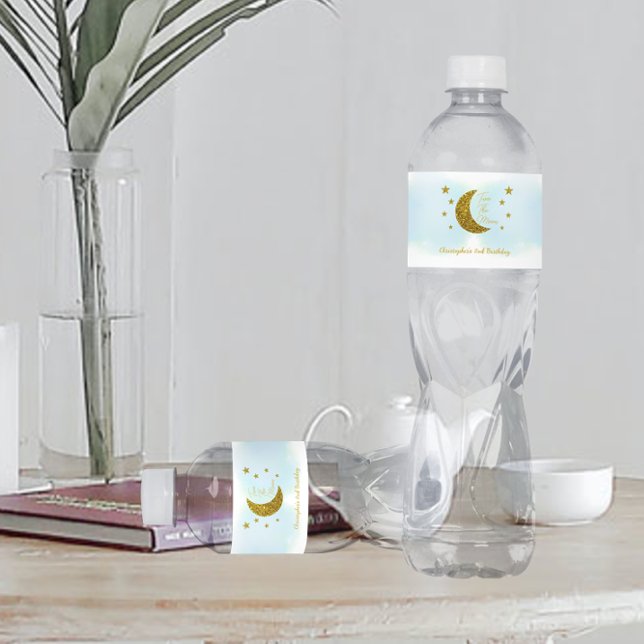 Deux La Lune 2e anniversaire Étiquette de bouteill (Créateur téléchargé)