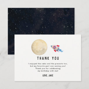 Deux La Lune 2e fête d'anniversaire Grandes Cartes