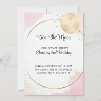 Deux La Lune 2e Invitation Anniversaire