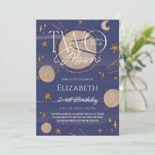 Deux La Lune Galaxy Invitation Anniversaire