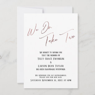 Deux : Le Faire-part Mariage retardé