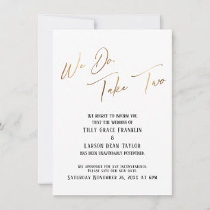 Deux : Le Faire-part Mariage retardé