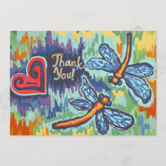 Deux libellules, cartes de Merci