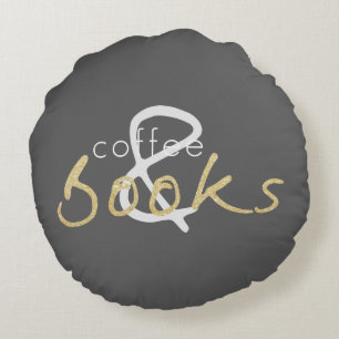 Deux livres toniques et Coussin rond de café