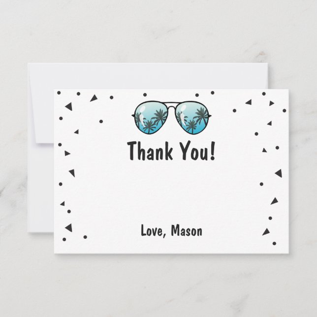 Deux Lunettes de soleil Cool Confetti Boy Carte de (Devant)