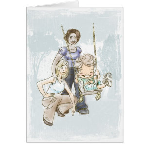 Deux mamans - enfant de oscillation