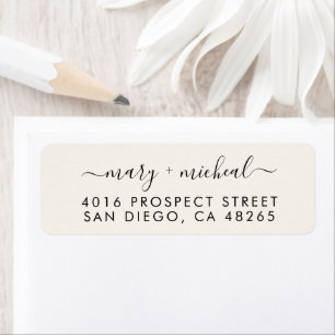 Deux Mariage Monogramme Minimaliste Adresse de ret
