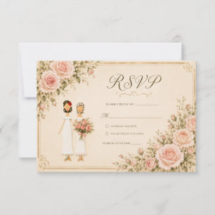 Deux Mariées Vintage Blush RSVP