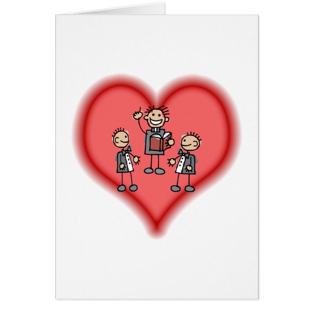 Deux mariés et prédicateur (Devant)