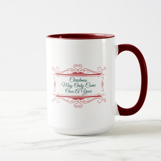 Deux messages Christmas Mug (Droite)