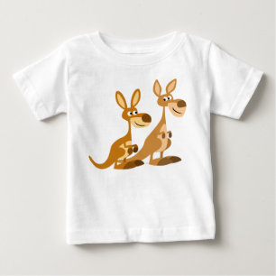Deux mignons T-shirt Kangaroos pour bébé
