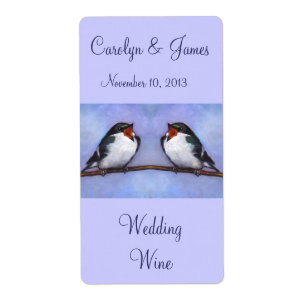 Deux oiseaux sur la branche : Vin de mariage : Art