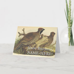 Deux oiseaux, Vintage look Carte de voeux Annivers