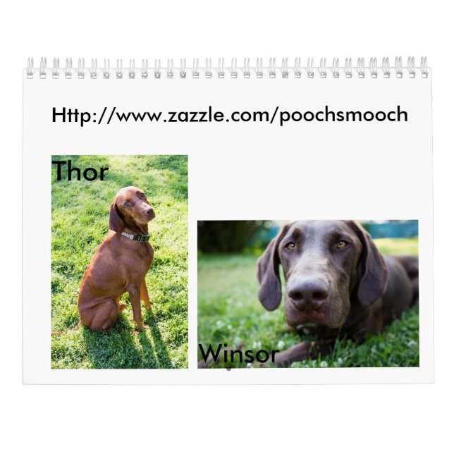 Deux page, milieu, calendrier blanc (Dos)
