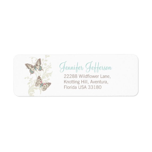 Deux papillons mariage graphique en réponse mince  (Devant)