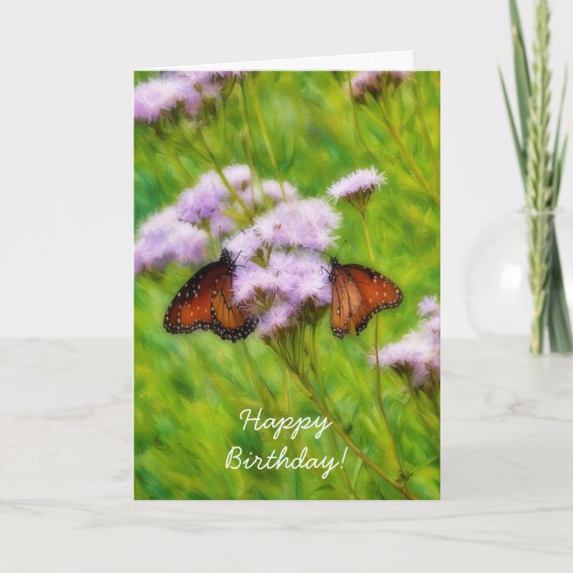 Deux papillons Papillon ami Carte d'anniversaire (Devant)