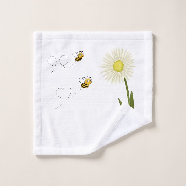 Deux petites abeilles mignonnes (Gant de toilette)