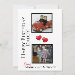 Deux Photo Joyeux Anniversaire Papa Carte Personna