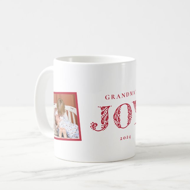 Deux photos Joy Holiday Gift Mug (Devant gauche)