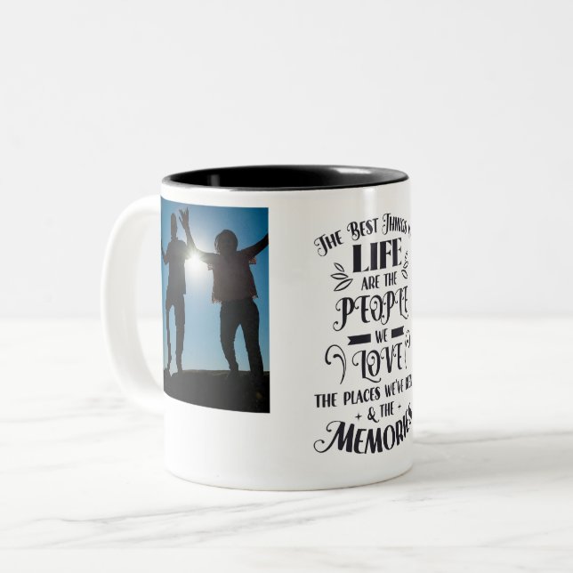 Deux photos tasse photo personnalisée avec les mei (Devant gauche)