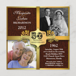 deux photos uniques invitations du 50e anniversair